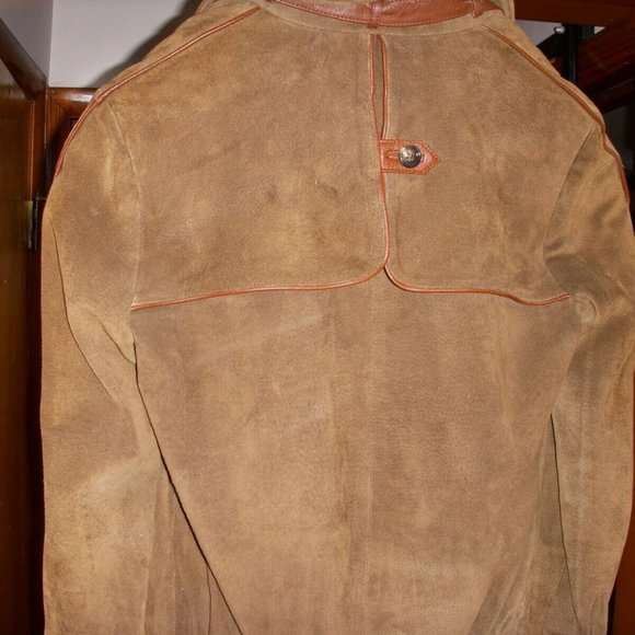 Leather Bug Brown Suede Leather Jacket Size 11/12 - Picture 6 of 6
